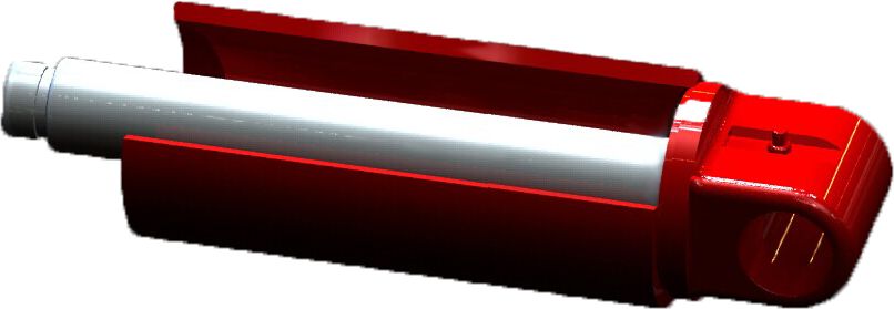 Aftermarket Young Grapple Cylinder Rod with Shield (15W441) - D-24173
